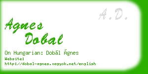 agnes dobal business card