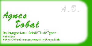 agnes dobal business card